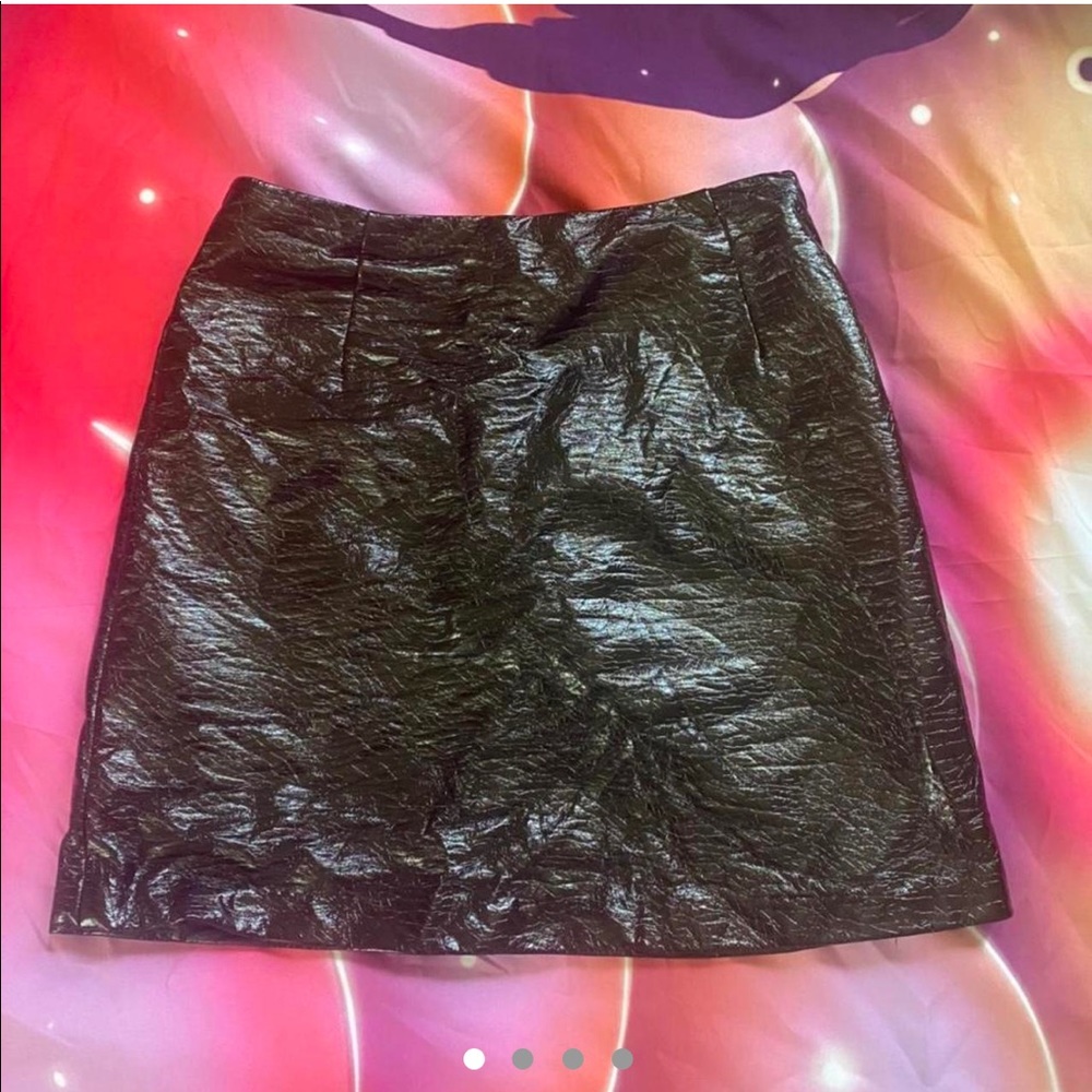 Faux Leather Mini Skirt